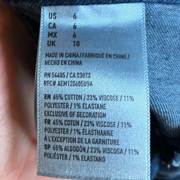 American Eagle Womens Shorts Blue Denim Sky High Rise Shortie Stretch 6 - Picture 6 of 11